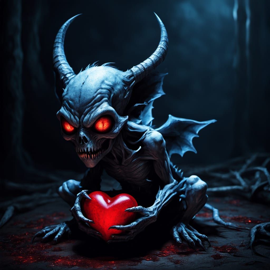 Demonic Infant in Dark Fantasy Digital Art