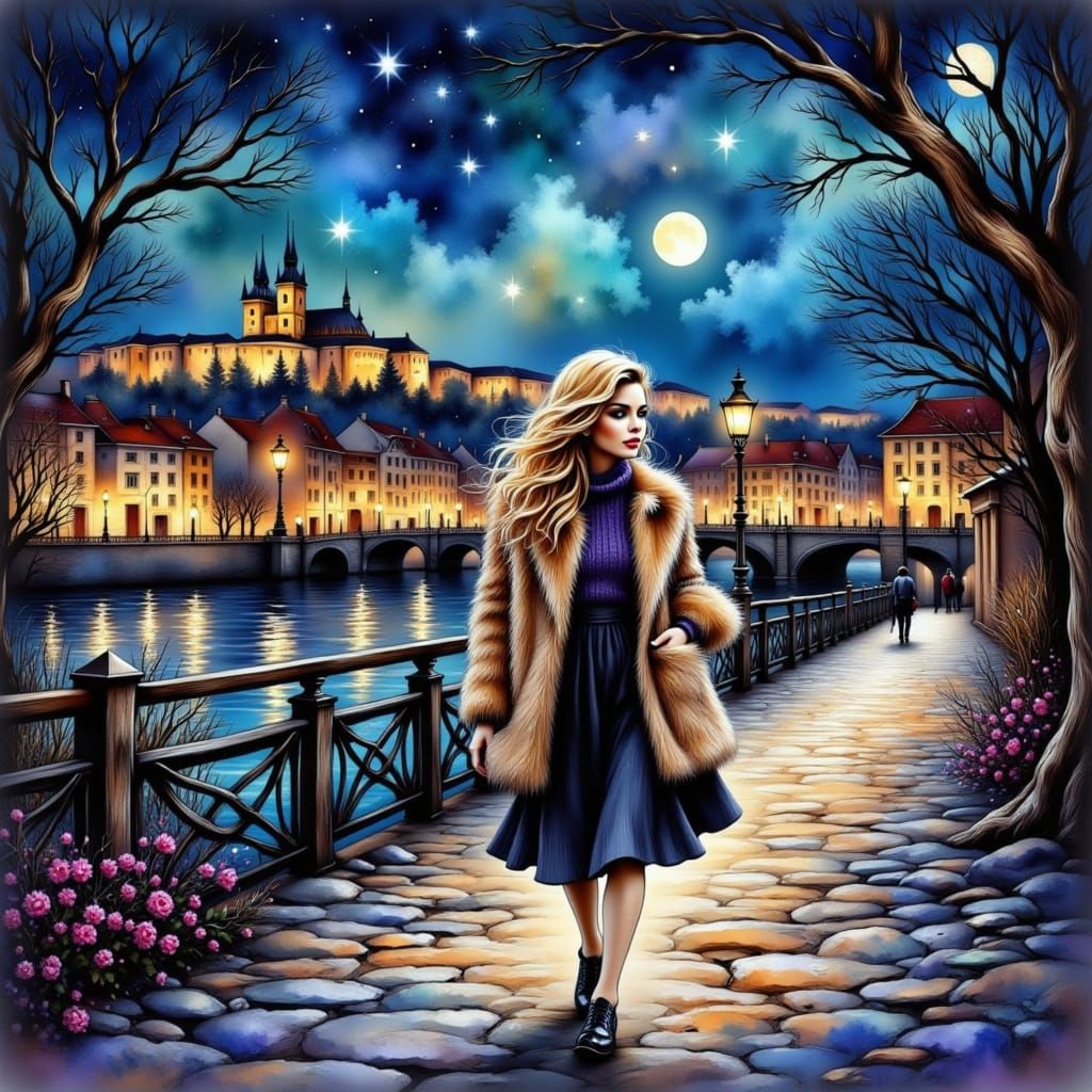 Golden Hour in Retro Prague