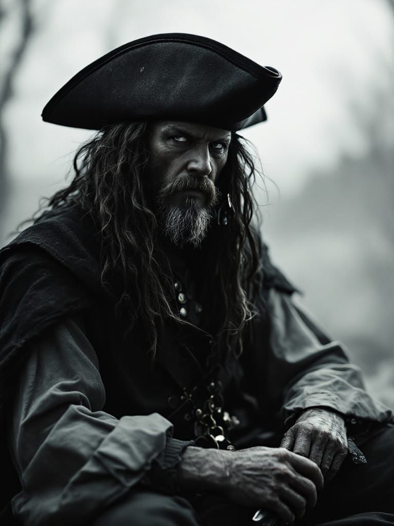 Blackbeard Portrait in Post-Apocalyptic Stillness