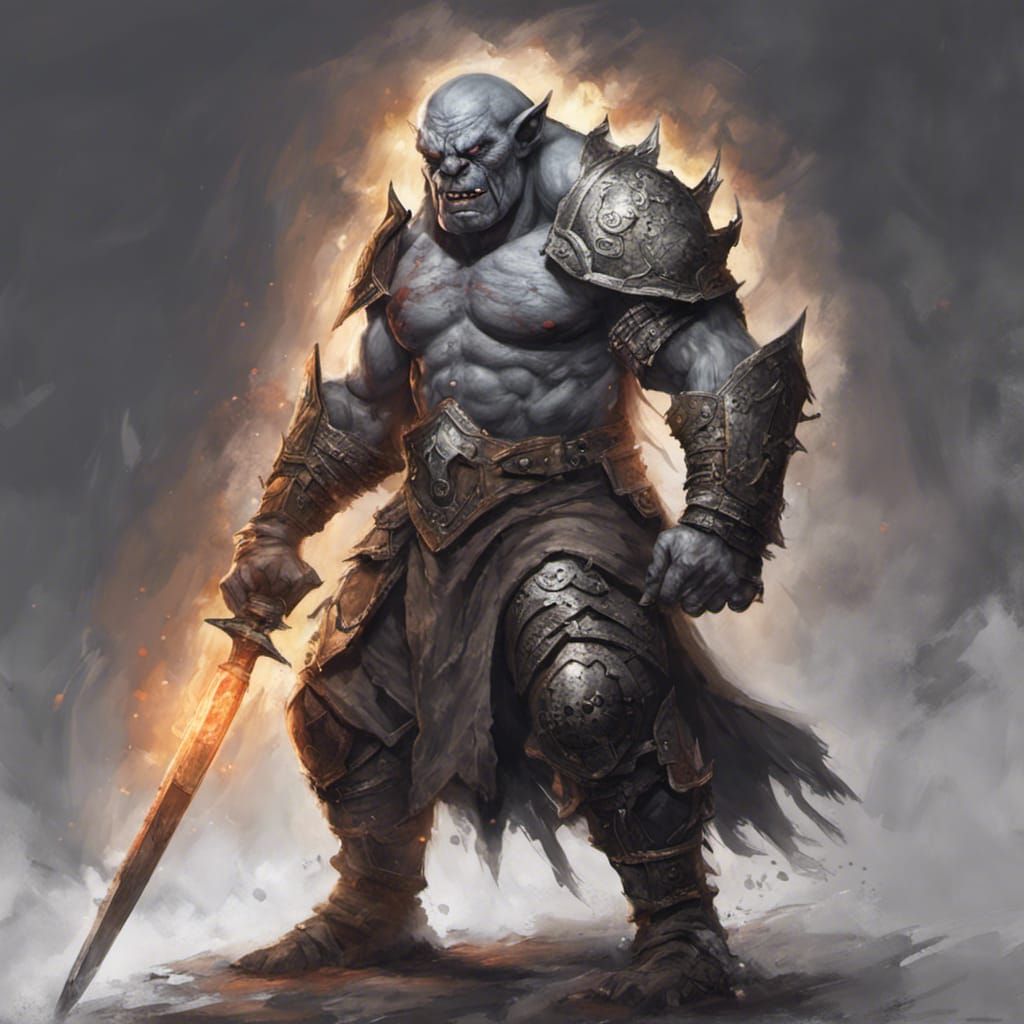 Armored Orc Casting Spell