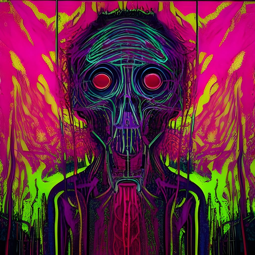 Surreal Horror Artwork: Fluorescent Adolescent