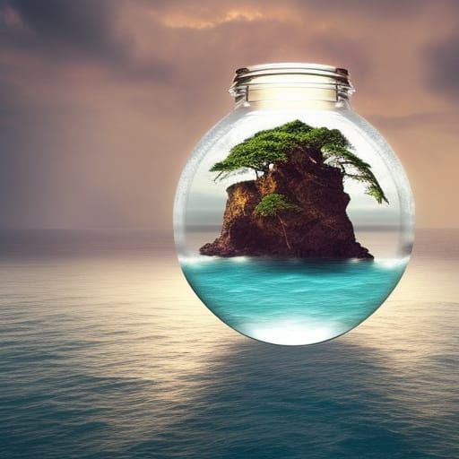 Island in a Jar: A Digital Matte Painting