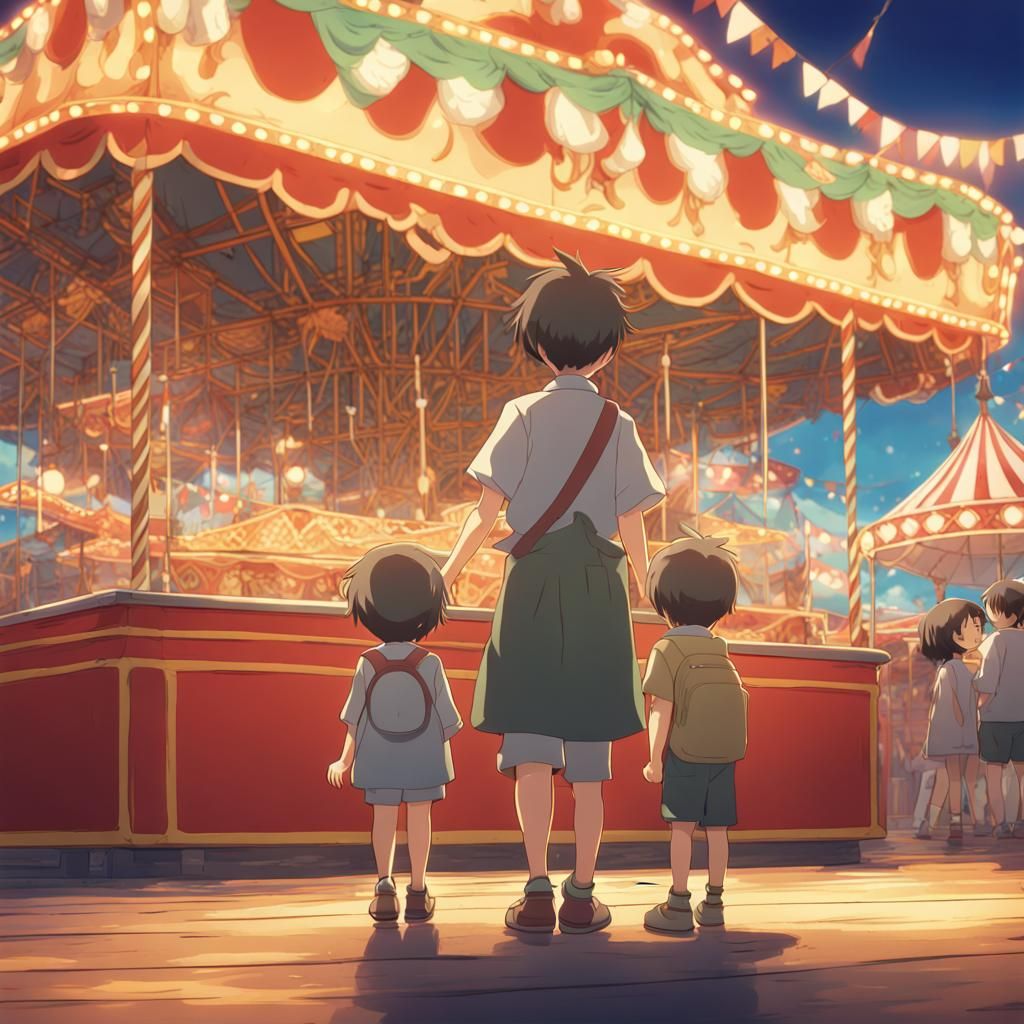 Children's Day at Anime-Style Carnival Fair