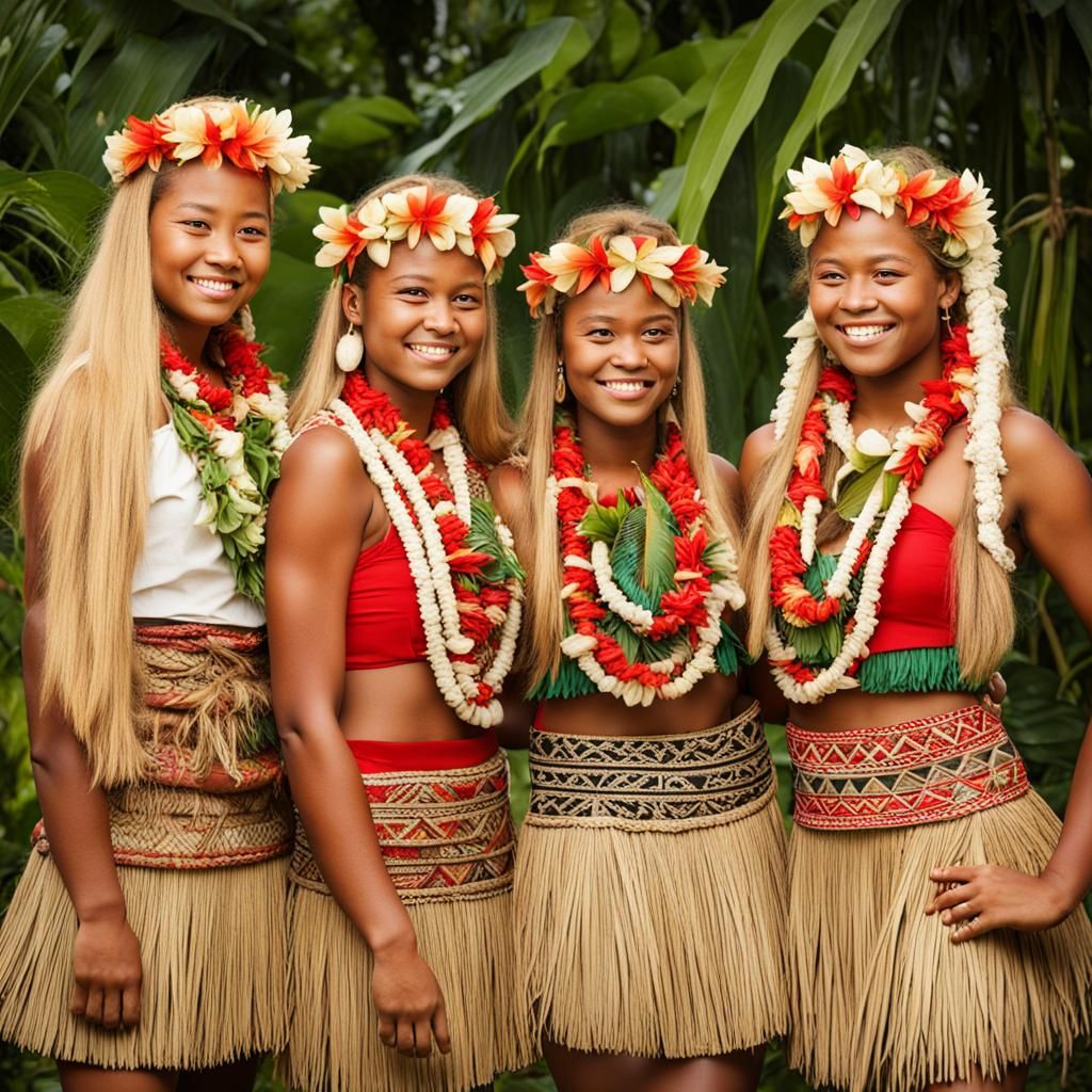 Traditional polynesian outfits