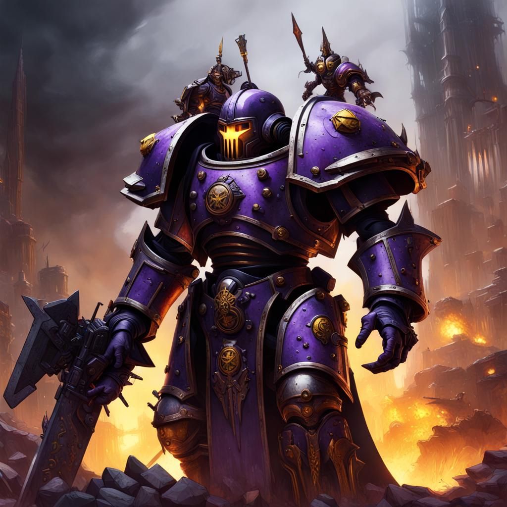 Warhammer 40K Chaos Knight real image post nuclear future