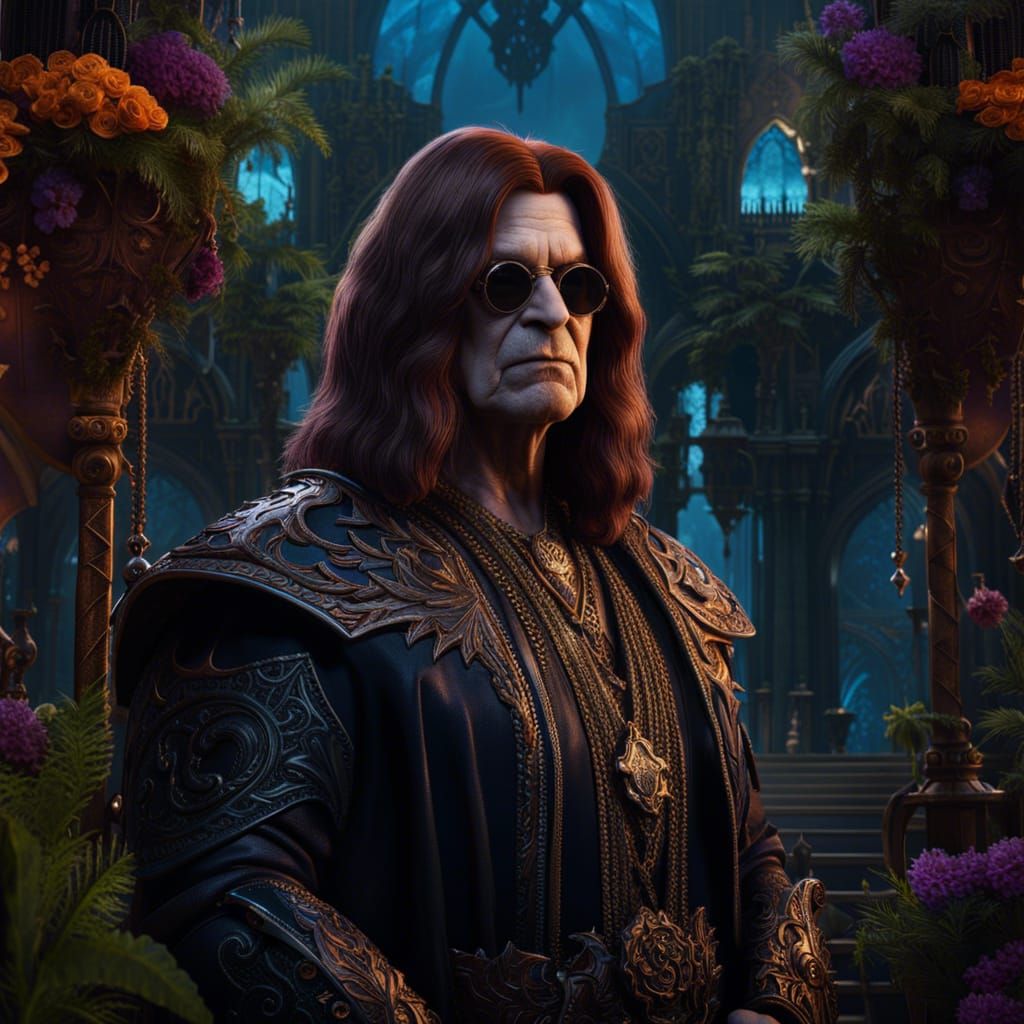 Ozzy Osbourne Digital Art: Detailed Matte Painting