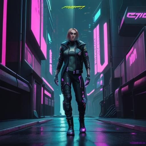 Cyberpunk Cityscape: Neon Dystopian Future