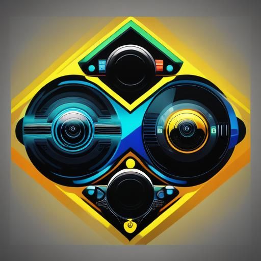 Cars in Pop Art Style with Bauhaus Elements