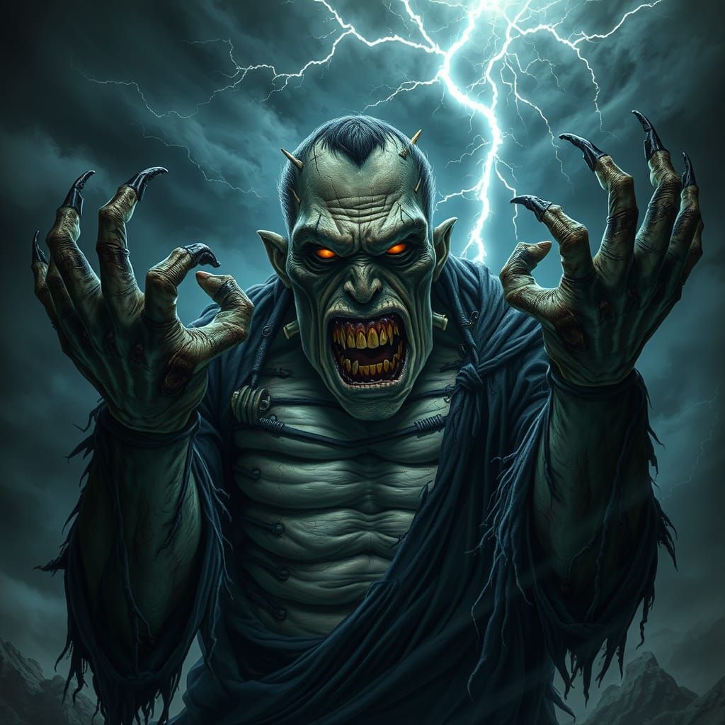 Grotesque Creature of Frankenstein's Nightmare