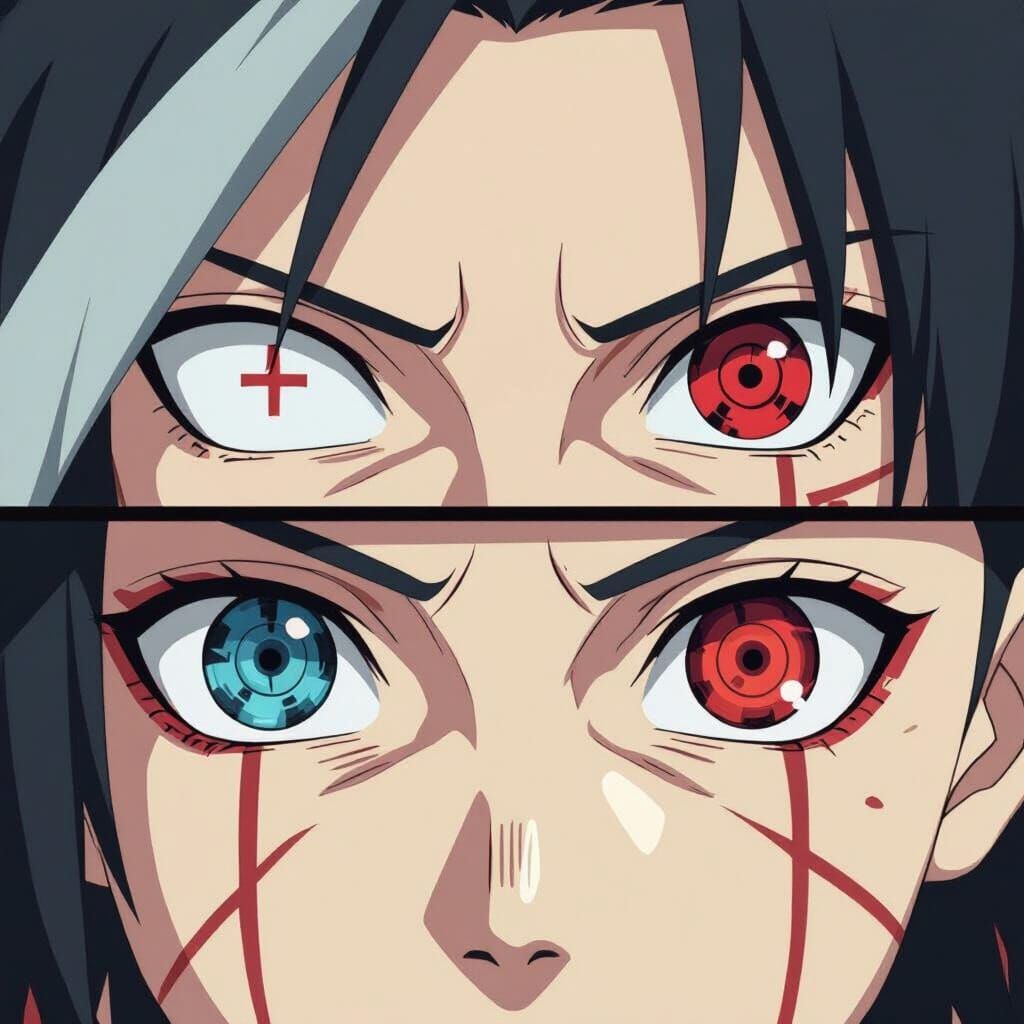 Mangekyo Sharingan with Crosses and Arrows