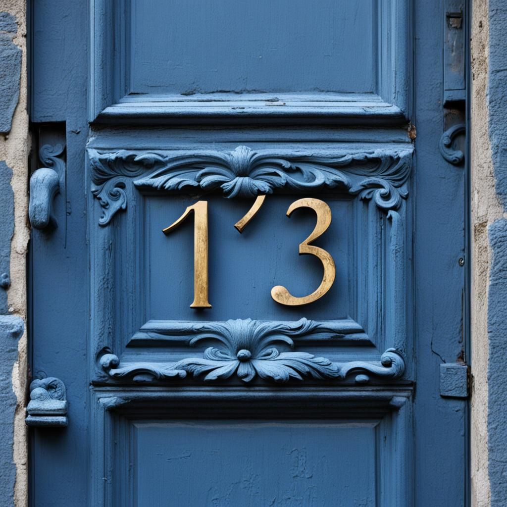 Number 13 on a Street House Door