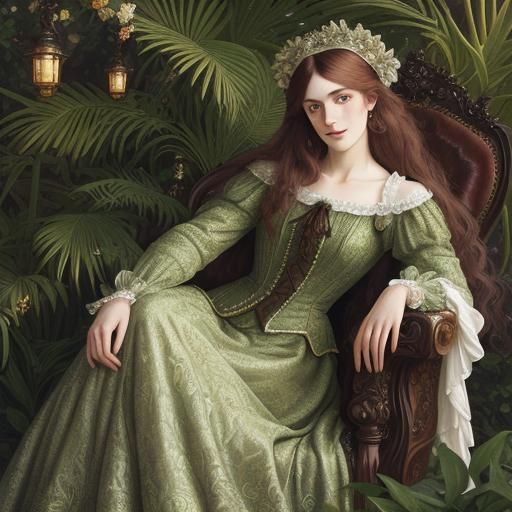 Dorian Gray and Squirrels: Hyperrealistic Victorian Garden