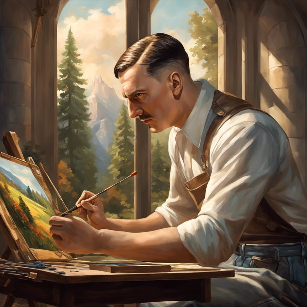 Adolf becomes an artist, WWII never happens