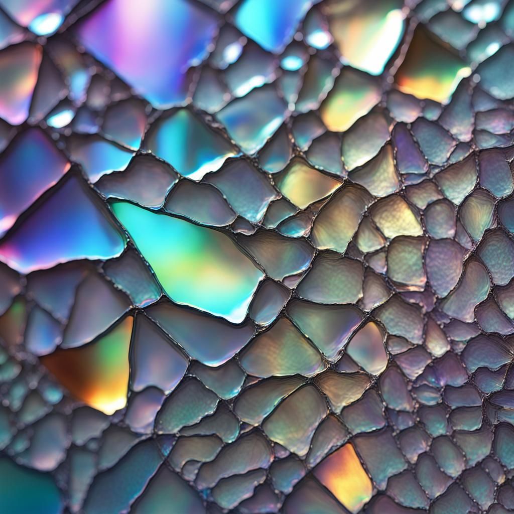 Iridescent Broken Glass Mythical Being