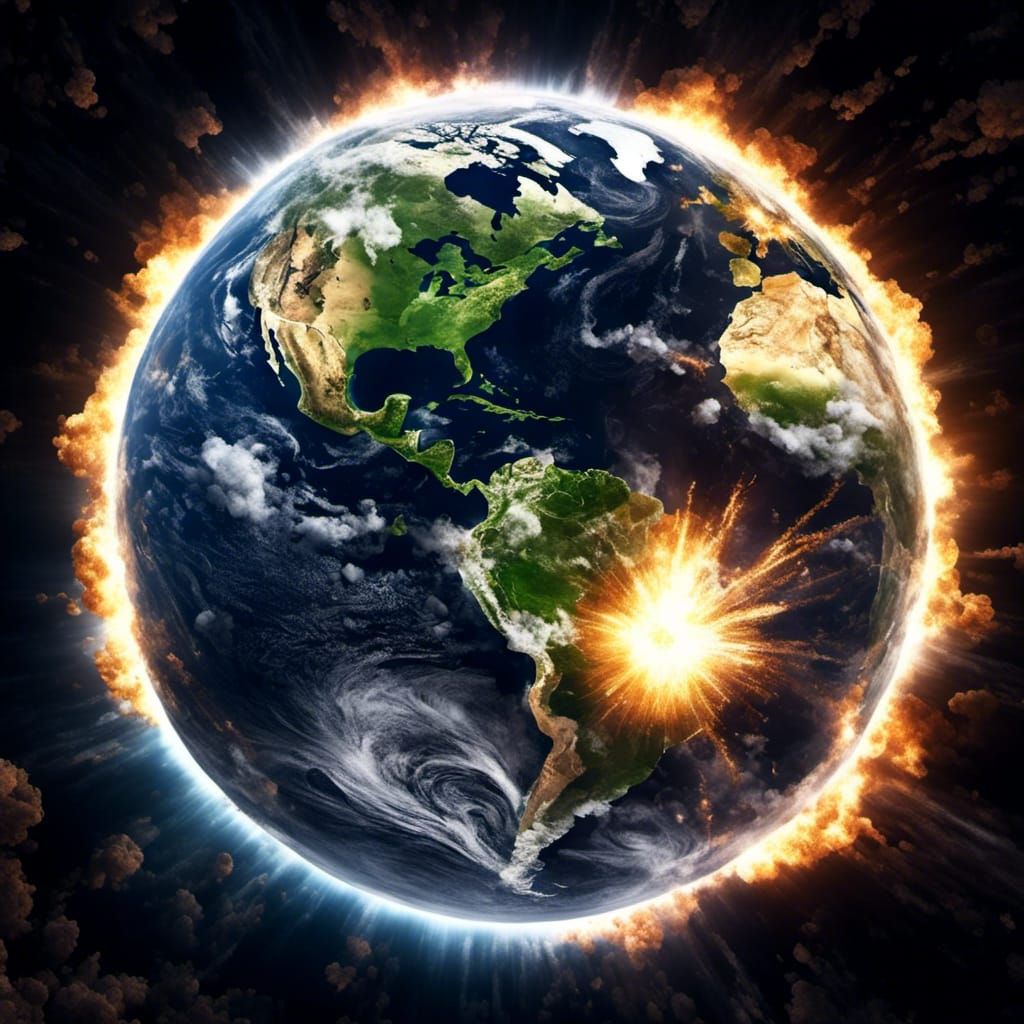 Hyperreal Exploding Earth