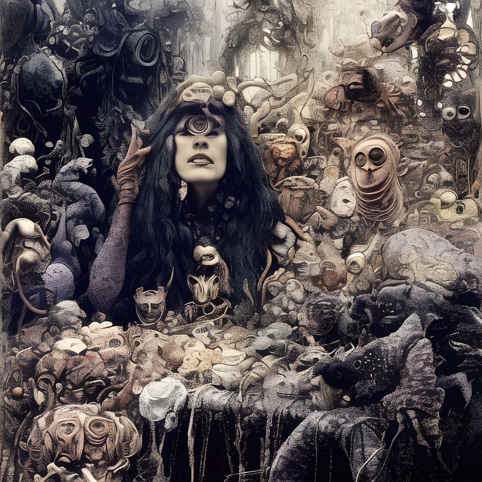 Futuristic Cityscape with Radical Creatures in 3D Render