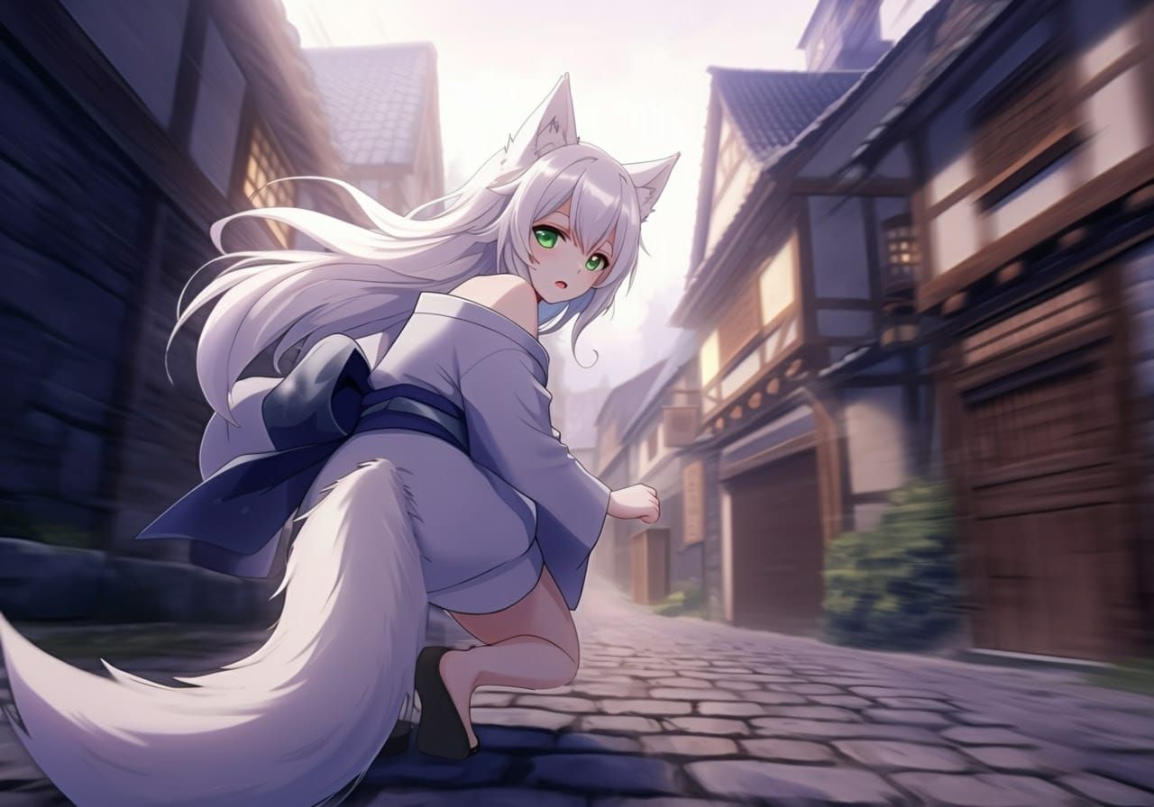 Pastel Fantasy Maiden in Flight