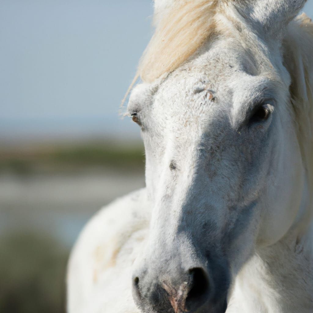White Horse in Camargue, France