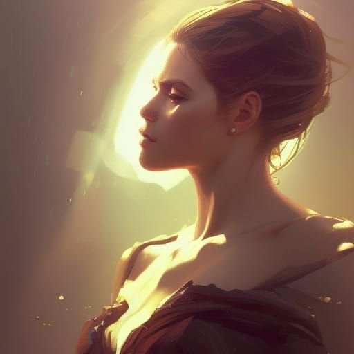 Detailed Portrait with Dynamic Lighting in Digital Art Style