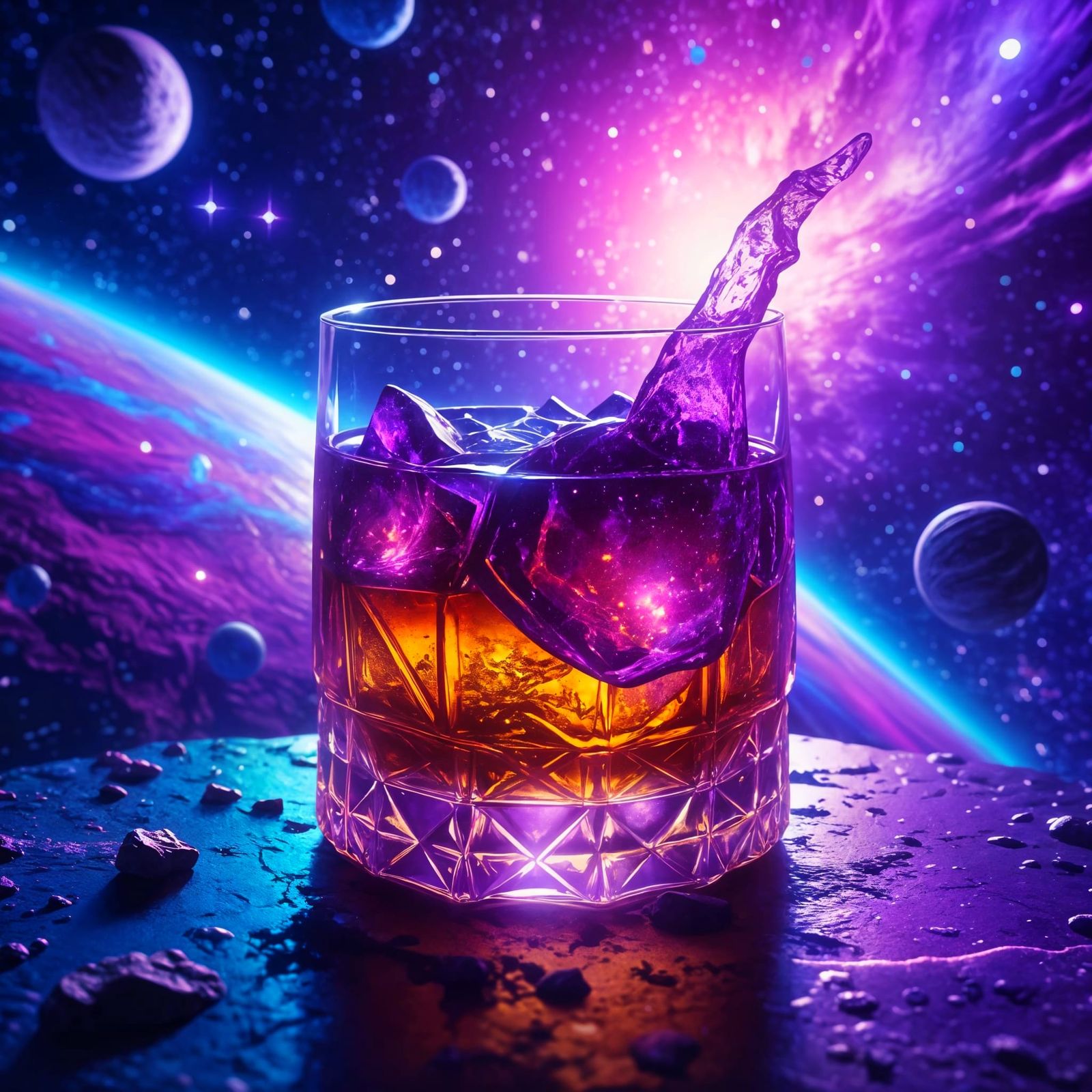 Kentucky Bourbon Glass at Cosmic Universe Edge