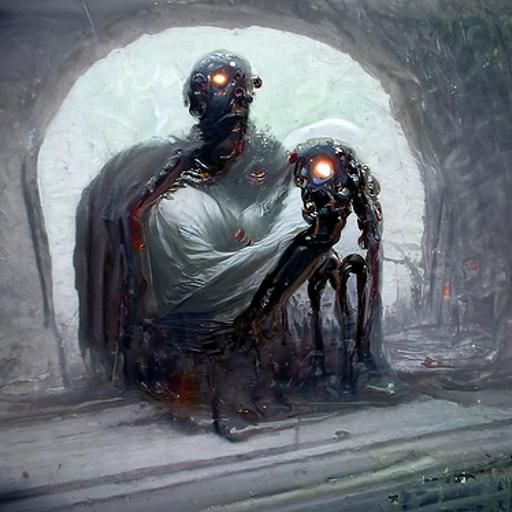 Horror AI in Gustave Doré Style