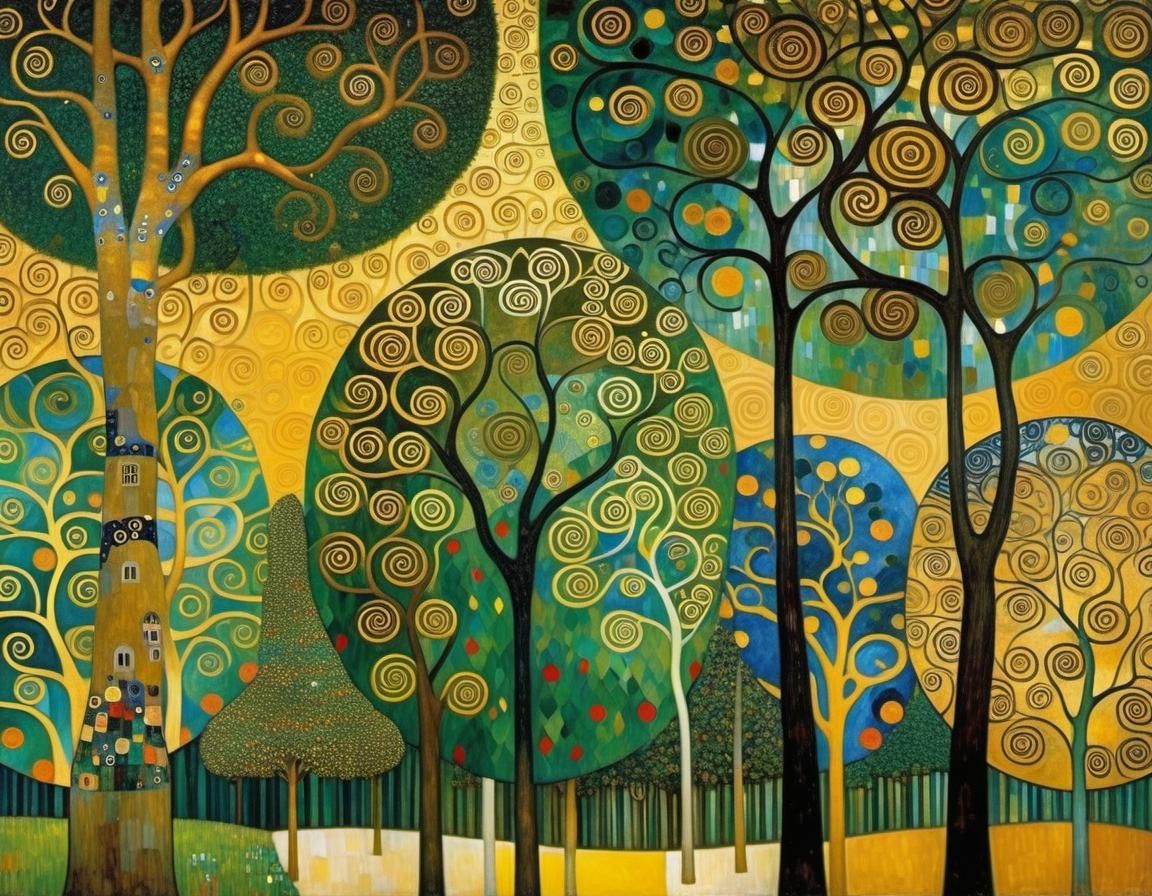The Trees as imagined by Gustav Klimt