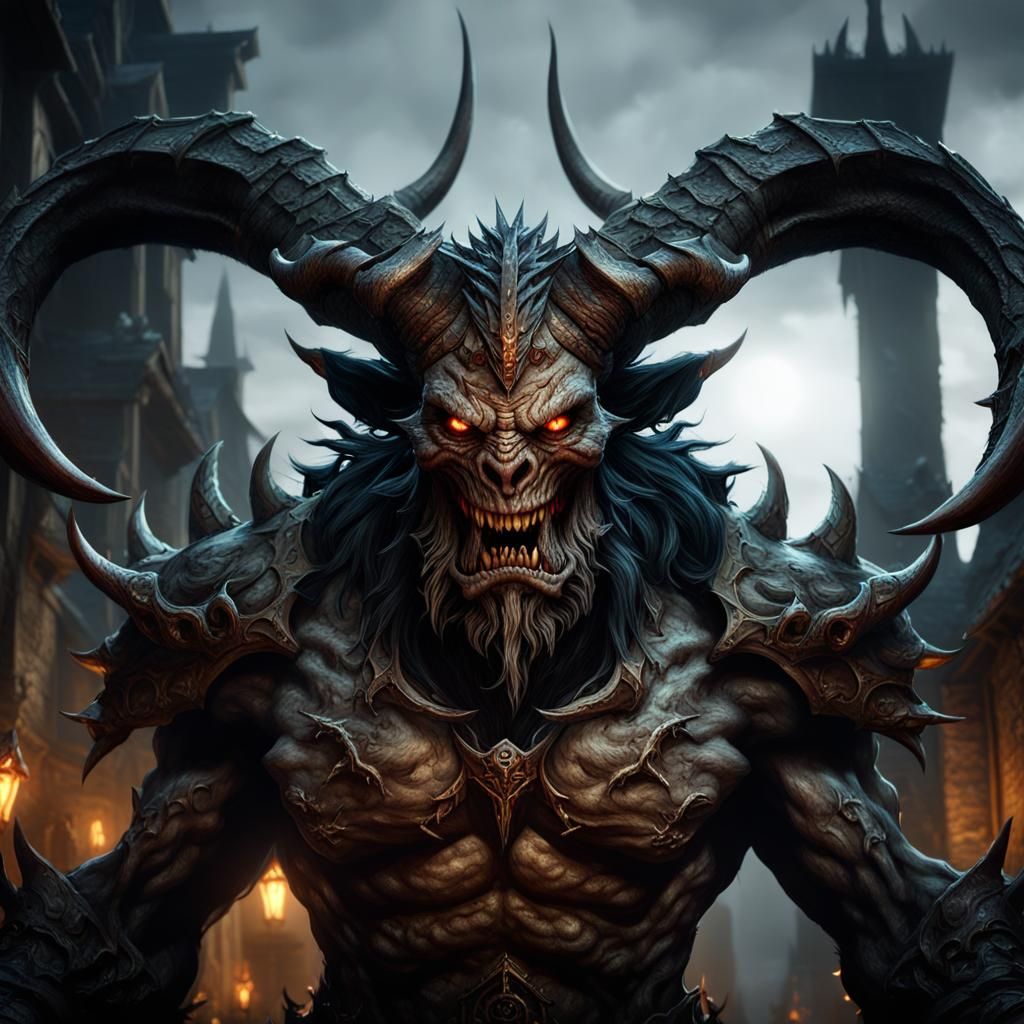 Terrifying Demon Reigns: Dark Fantasy Concept Art