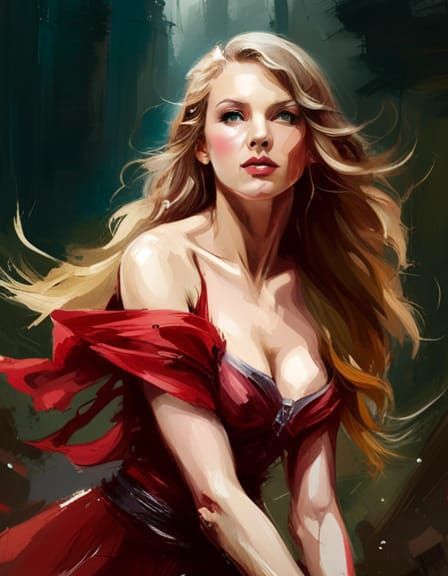 Warrior Princess Portrait in Textured Speedpaint Style