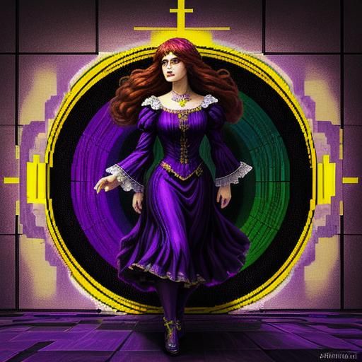 Retrofuturistic Art in Pre-Raphaelite Chalk Style