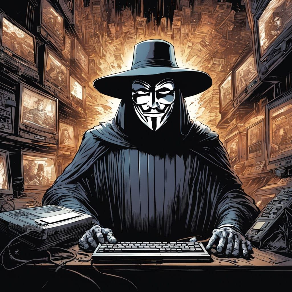 Vendetta in David Lloyd's Distinctive Comic Book Art Style