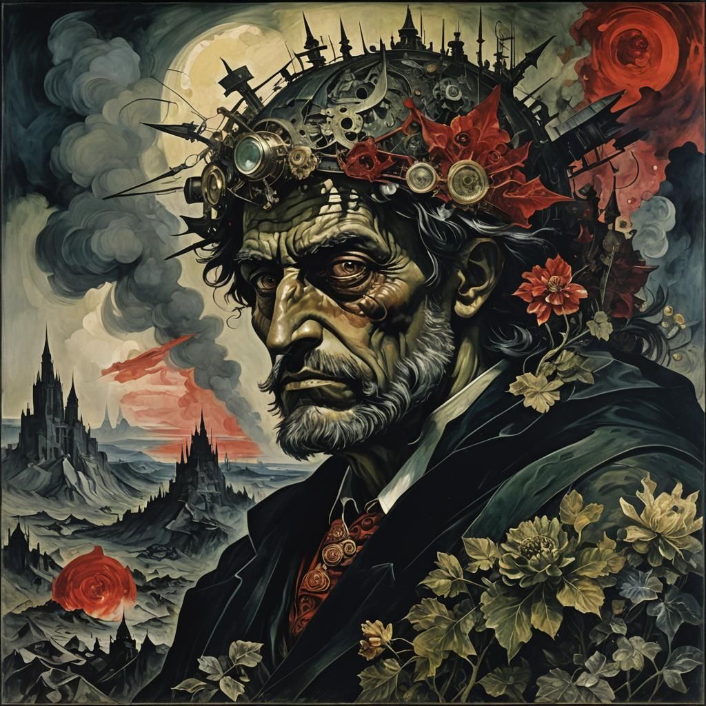 Dark Arithmetician in Expressionist Style