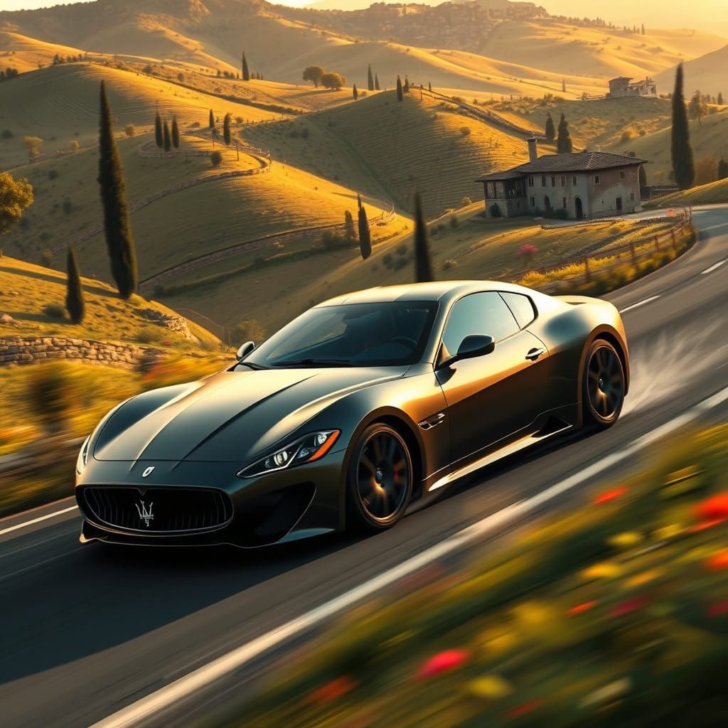 Italian Countryside Maserati Concept Art