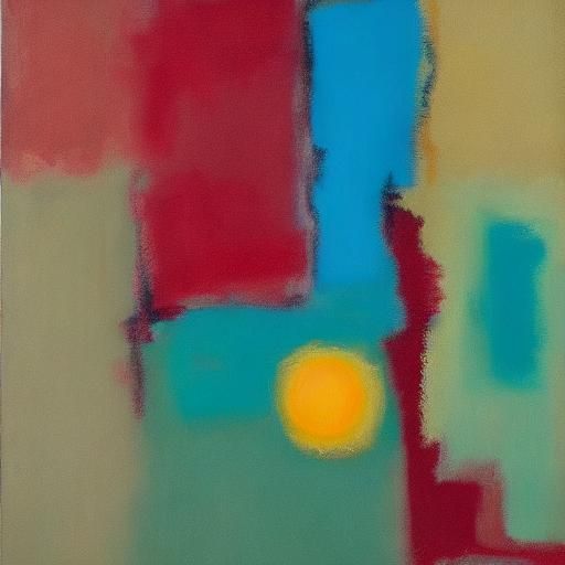 Abstract Expressionism: Lone Figure at Dusk