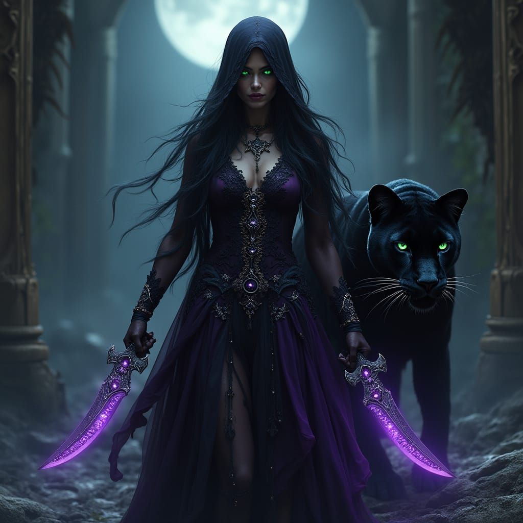 Shadow Assassin Sorceress with Spectral Panther