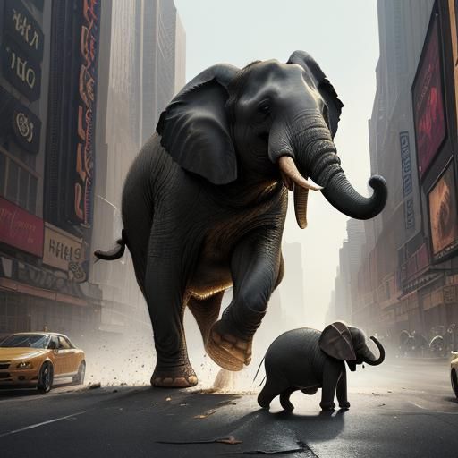 Basset Hounds Attack Elephant in New York City