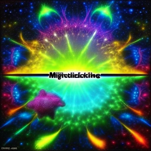 Cute Creatures Playing: Holographic Cosmic Illustration