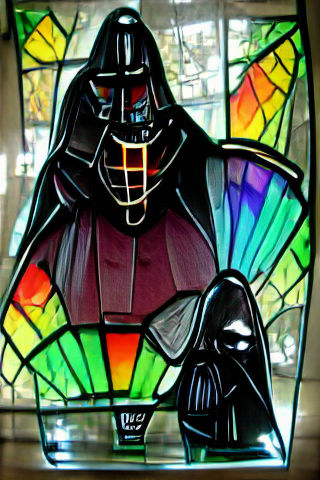 Darth Vader and Grandson Cartoon