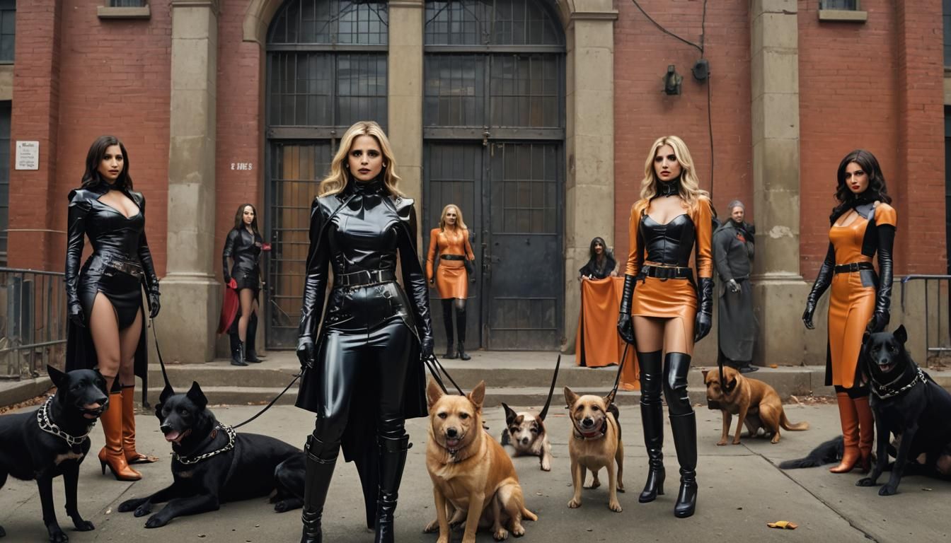 Vampire Hunter in Latex: Hyperrealistic Concept Art