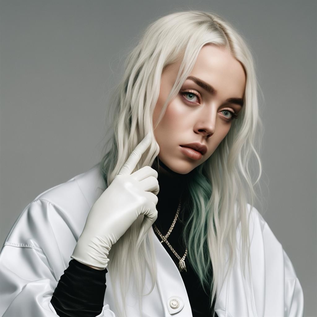 Billie Eilish in Latex Surgical Gloves