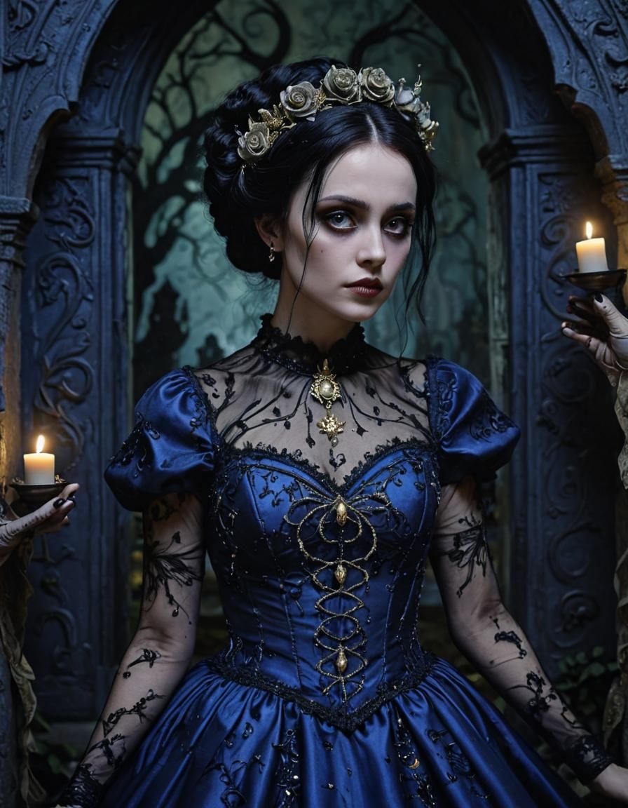 Lydia Deetz in Gothic Wedding Attire