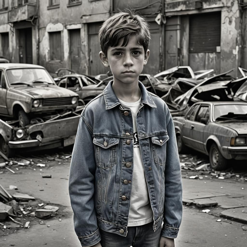 Young Girl Poses in Dystopian Wasteland Portrait