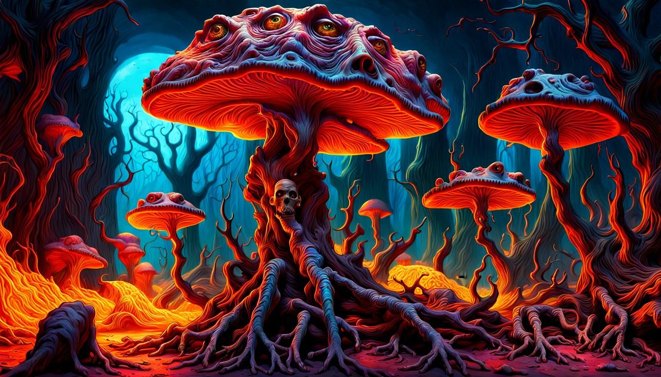 Flesh-Eating Fungal Invasion: A Horror Concept