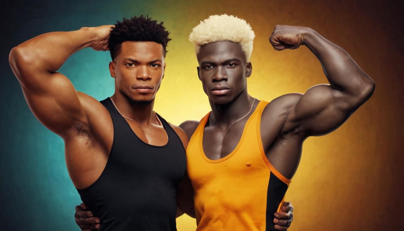 Striking Photorealistic Image of African Men With Fists