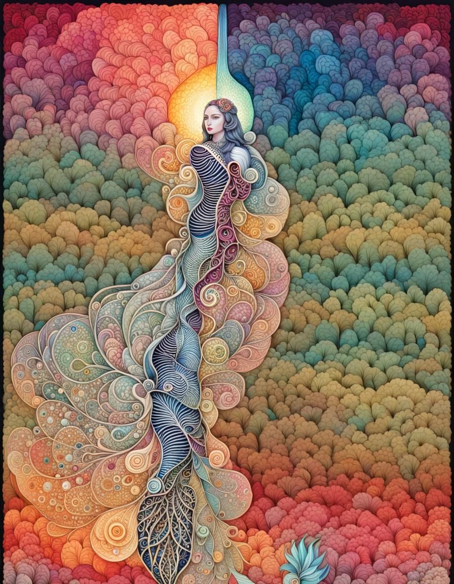 Abstract Gondwana Anthropometry with Fractal Elements