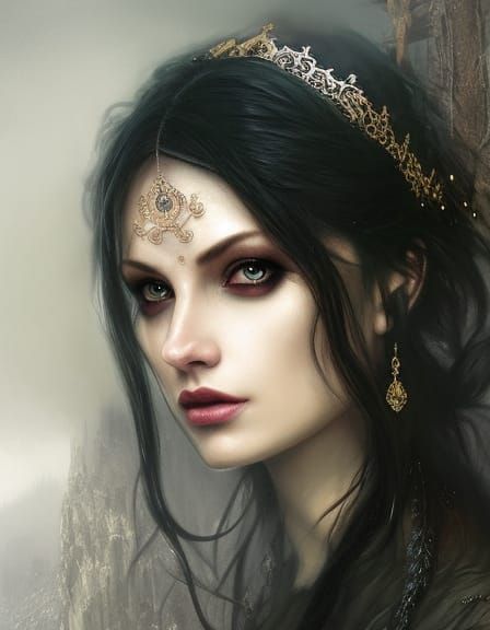 Queen of the Dead: Dark Fantasy Gothic Portrait