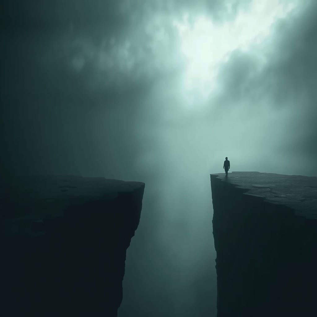 Surreal Landscape of Desolation in Photorealistic Style