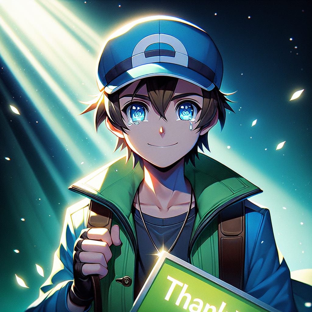 Anime Trainer Says Thank You in Cel-Shaded Manga Style