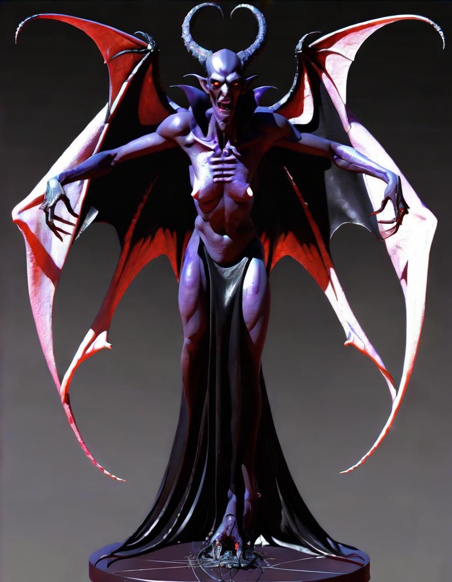 Archdemon: Detailed 3D Render in Dark Fantasy Style