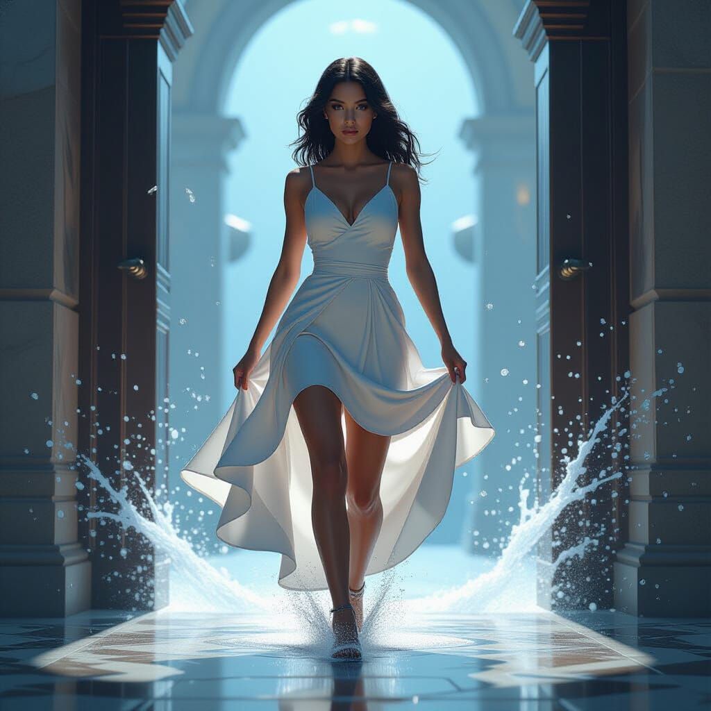 Woman Stepping Into Week Masterpiece Concept Art