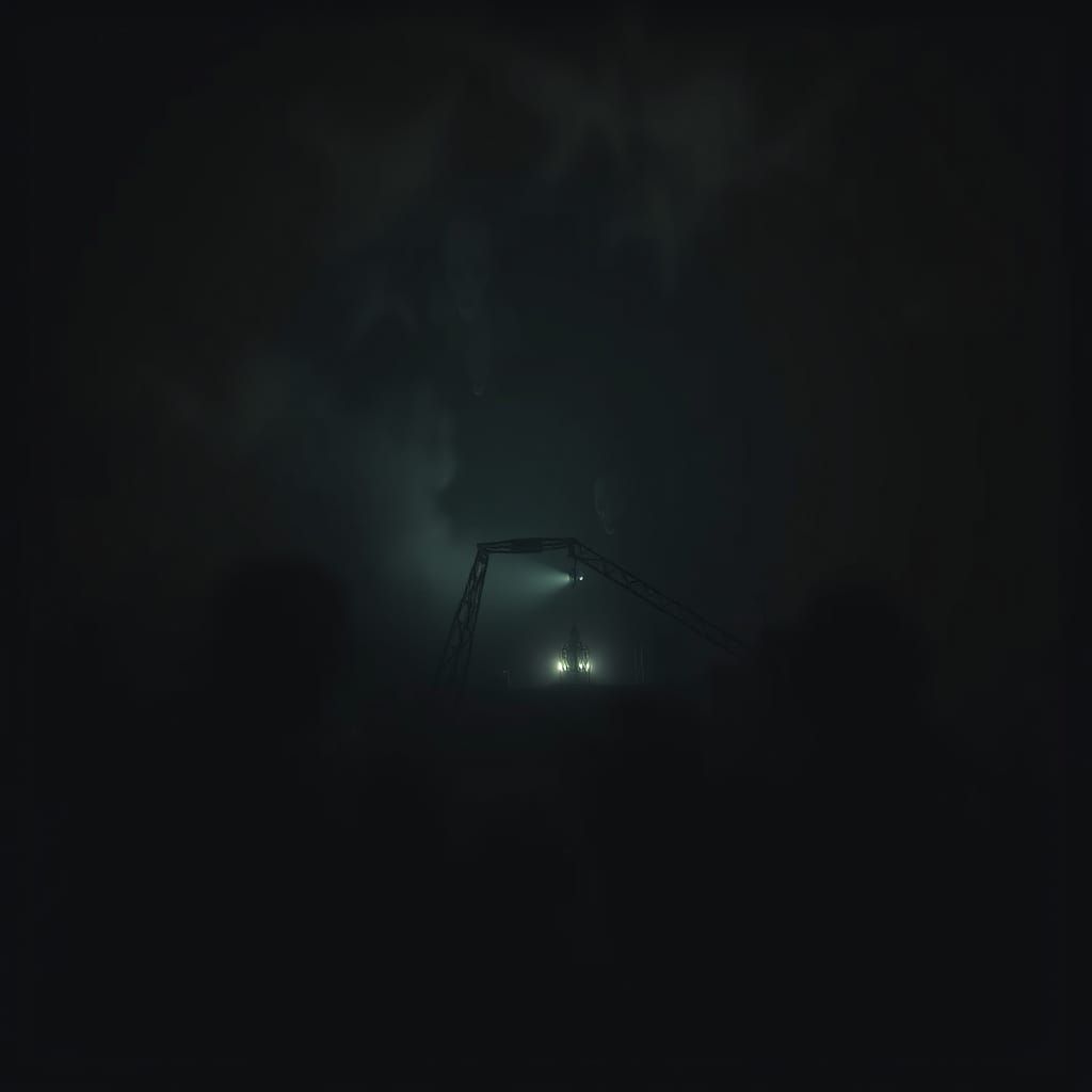 Ominous Dark Landscape in Gothic Industrial Style